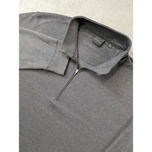 Dunning Golf Mens XXL Charcoal Gray Heathered Quarter Zip Pullover Sweater